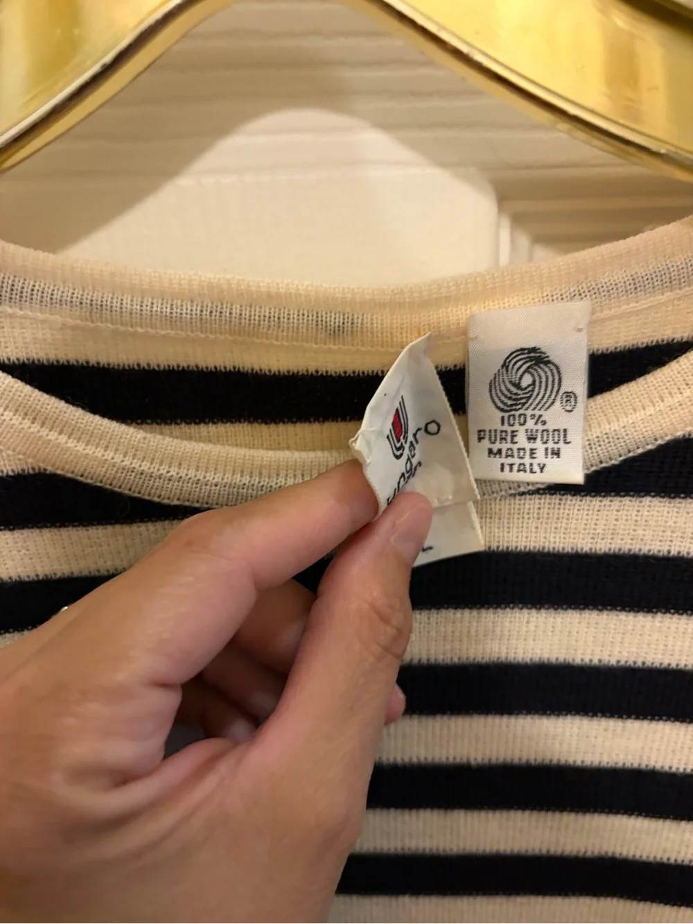Ungaro Ter Black & White Striped Scoop Neck Knit Top and matching cardigan